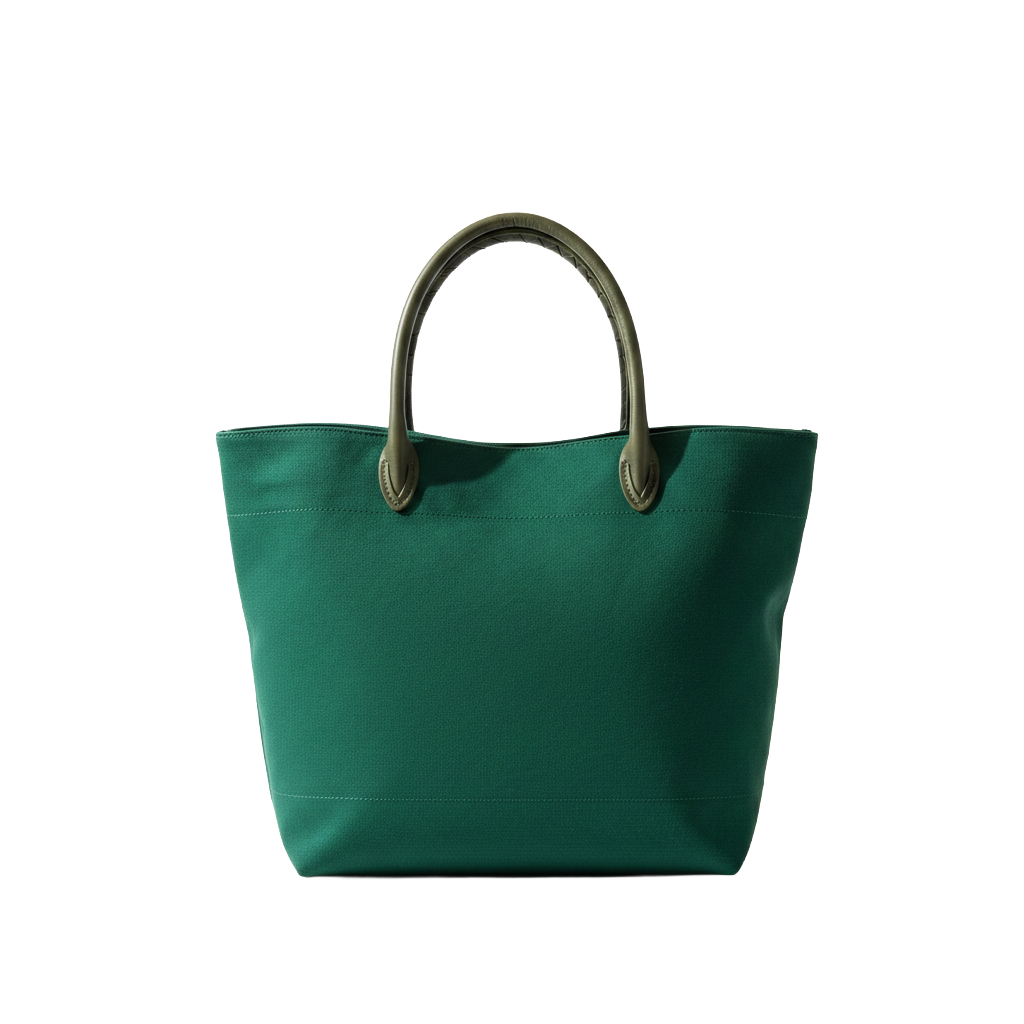 Lunaaly Green Canvas Tote Bag with Dual Handles – Women’s Casual Everyday Carry Bag