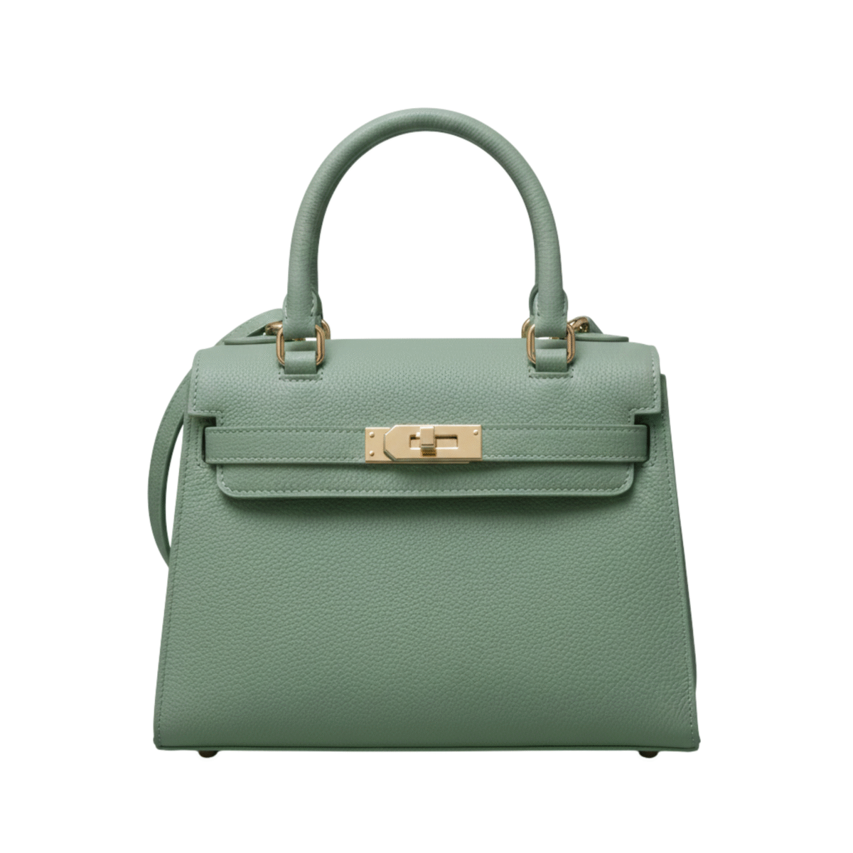 Lunaaly Women’s Structured Top Handle Handbag with Detachable Shoulder Strap – Green