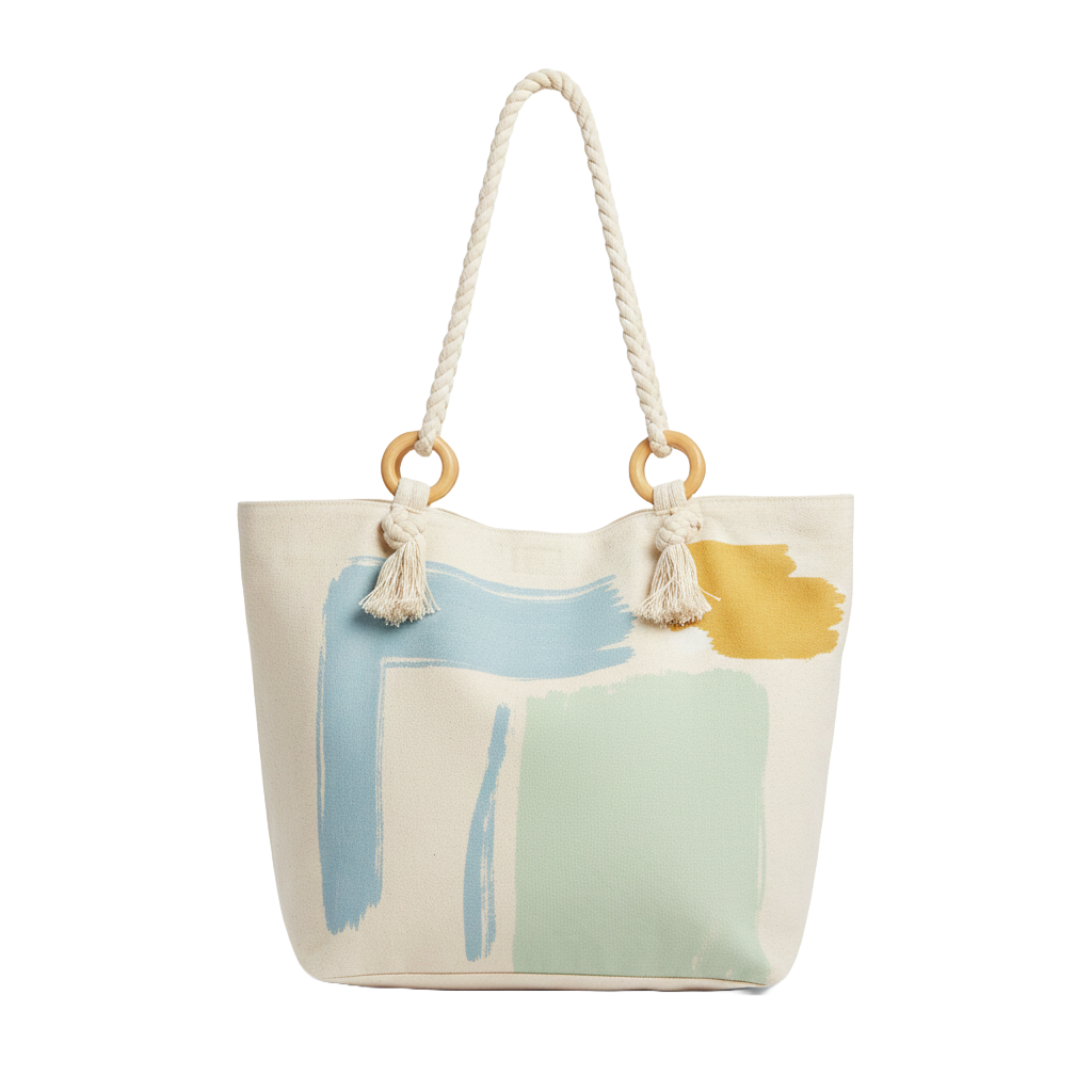 Lunaaly Canvas Tote Bag with Rope Handles